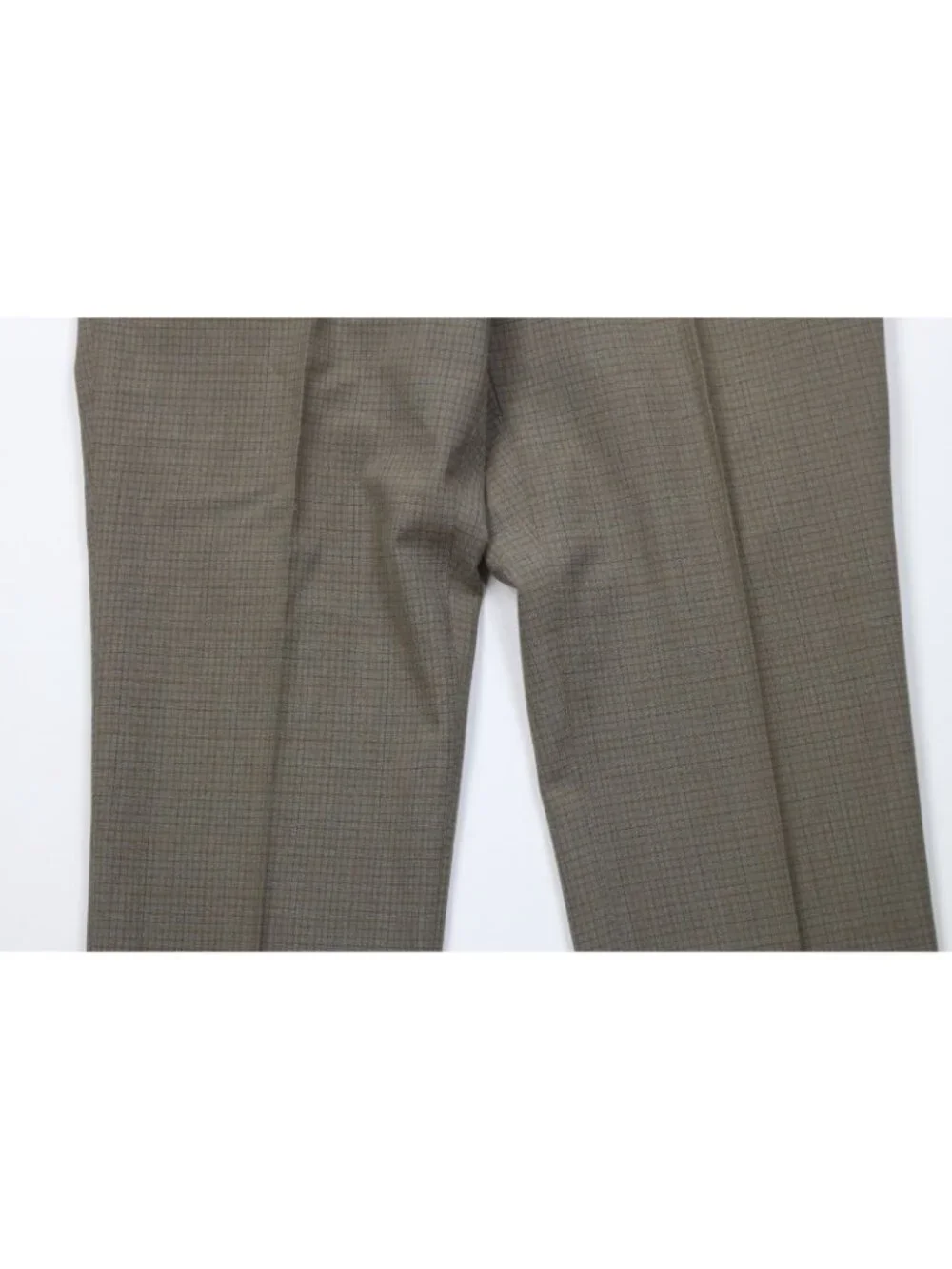 Vintage 50s 60s Streetwear Mens 36R 2 Piece Wool Suit Wedding Green Plaid 30x31
